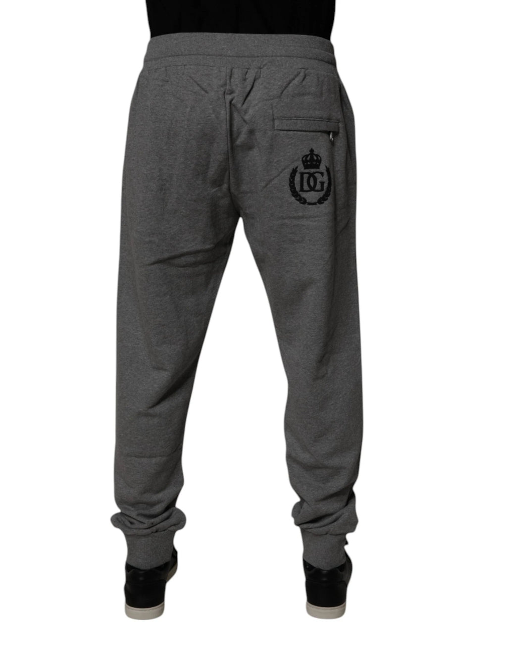 Dolce & Gabbana Gray Logo Cotton Jogger Men Sweatpants Pants by Dolce & Gabbana