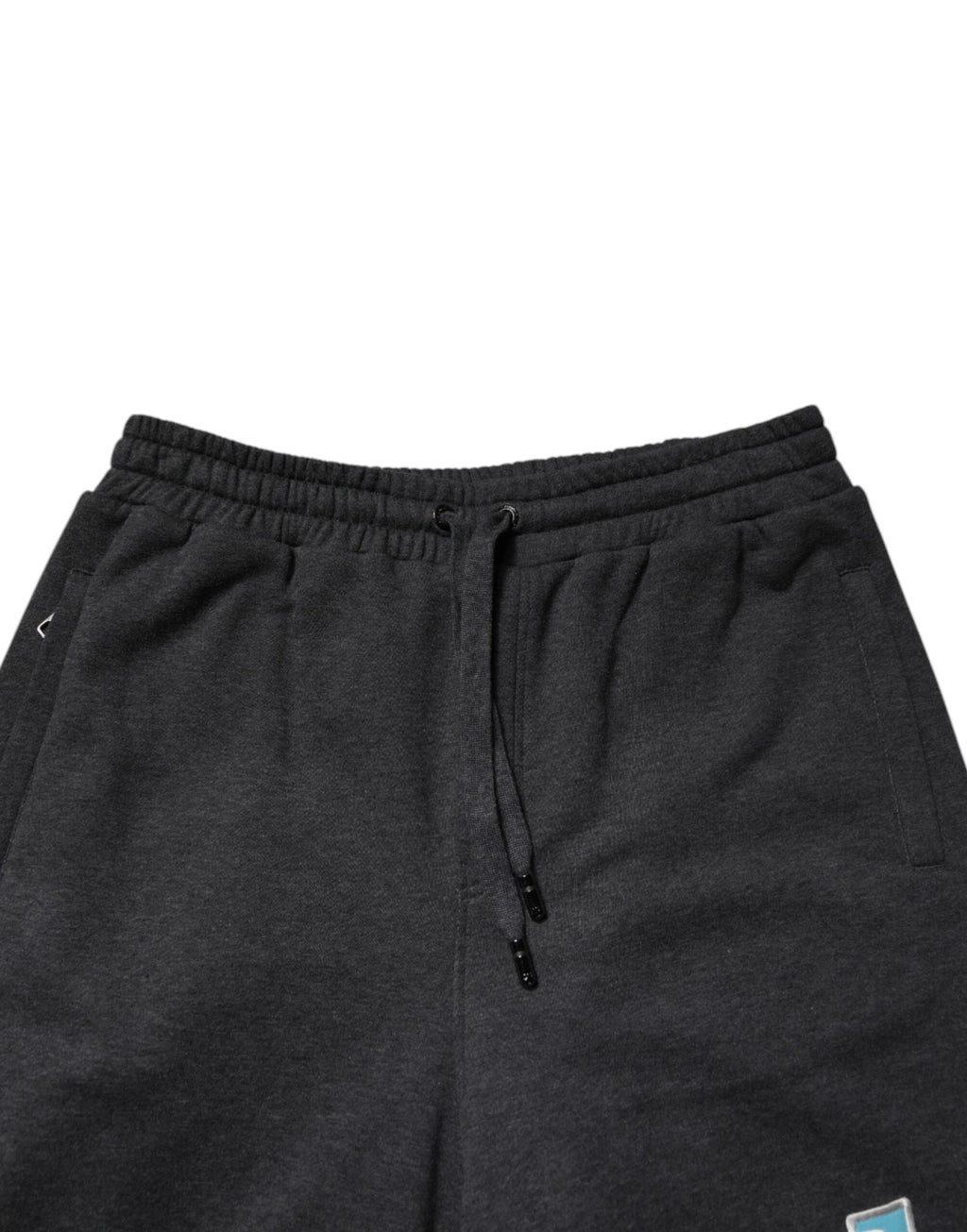 Dolce & Gabbana Dark Gray Cotton Layered Straight Sweatpants Pants by Dolce & Gabbana
