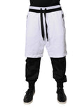 Dolce & Gabbana Black White Cotton Layered Sweatpants Pants by Dolce & Gabbana