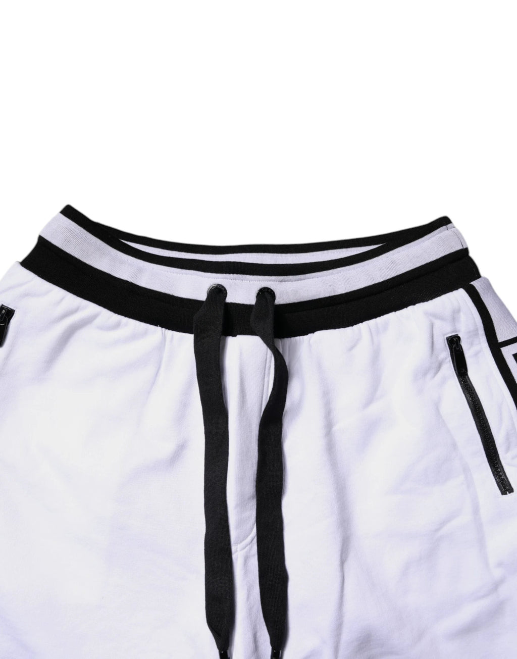 Dolce & Gabbana Black White Cotton Layered Sweatpants Pants by Dolce & Gabbana