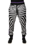 Dolce & Gabbana Black White Zebra Men Jogger Sweatpants Pants by Dolce & Gabbana