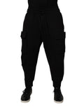 Dolce & Gabbana Black Cotton Men Cargo Jogger Sweatpants Pants by Dolce & Gabbana