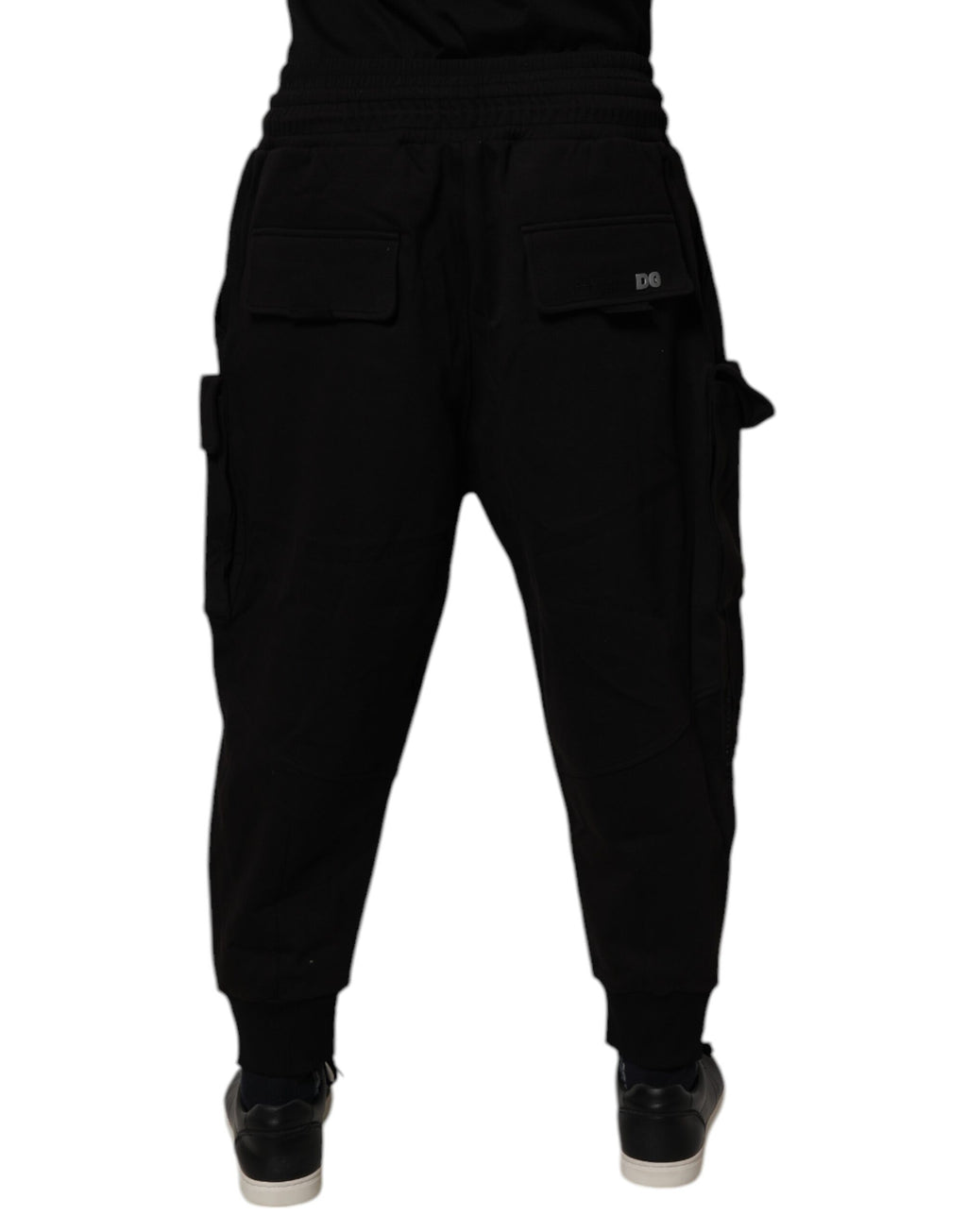 Dolce & Gabbana Black Cotton Men Cargo Jogger Sweatpants Pants by Dolce & Gabbana