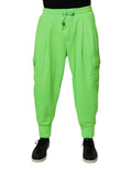 Dolce & Gabbana Neon Green Cargo Jogger Men Sweatpants Pants by Dolce & Gabbana