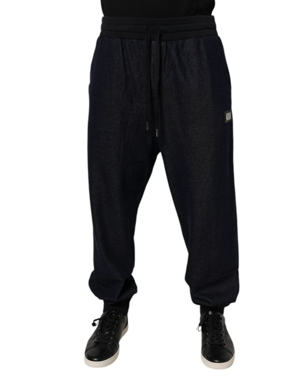 Dolce & Gabbana Black Jacquard Cotton Jogger Sweatpants Pants by Dolce & Gabbana