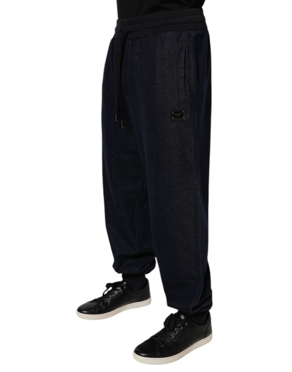 Dolce & Gabbana Black Jacquard Cotton Jogger Sweatpants Pants by Dolce & Gabbana
