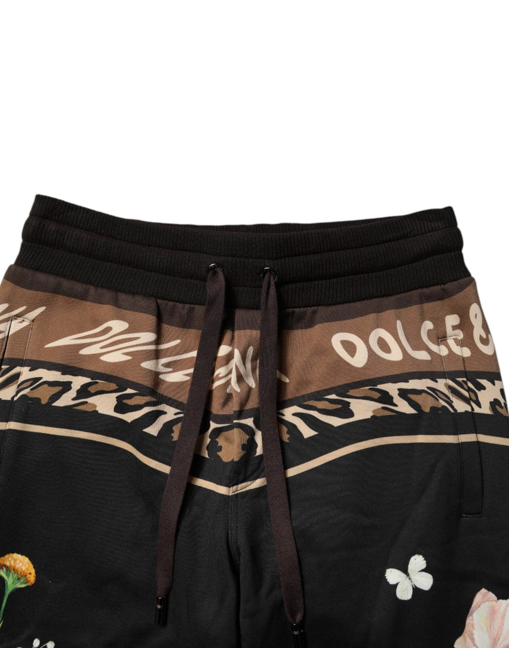 Dolce & Gabbana Black Floral Cotton Jogger Sweatpants Pants by Dolce & Gabbana