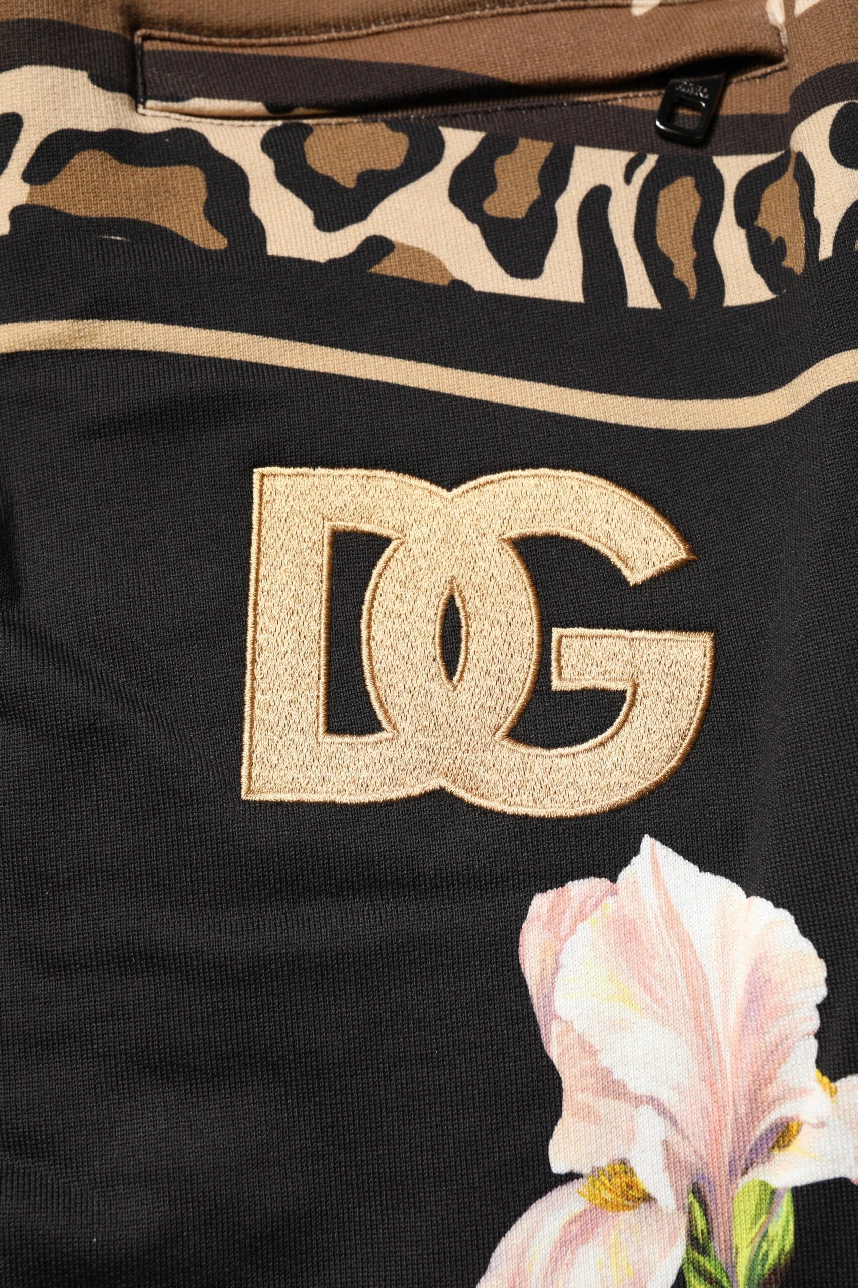 Dolce & Gabbana Black Floral Cotton Jogger Sweatpants Pants by Dolce & Gabbana