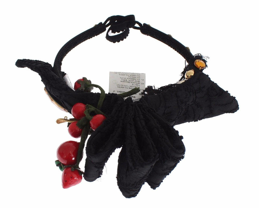 Dolce & Gabbana Diadem Headband Tiara Berry Fruit Crystal Bow Hair by Dolce & Gabbana