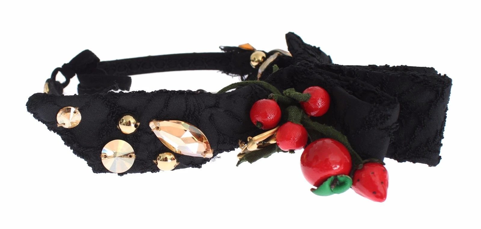 Dolce & Gabbana Diadem Headband Tiara Berry Fruit Crystal Bow Hair by Dolce & Gabbana