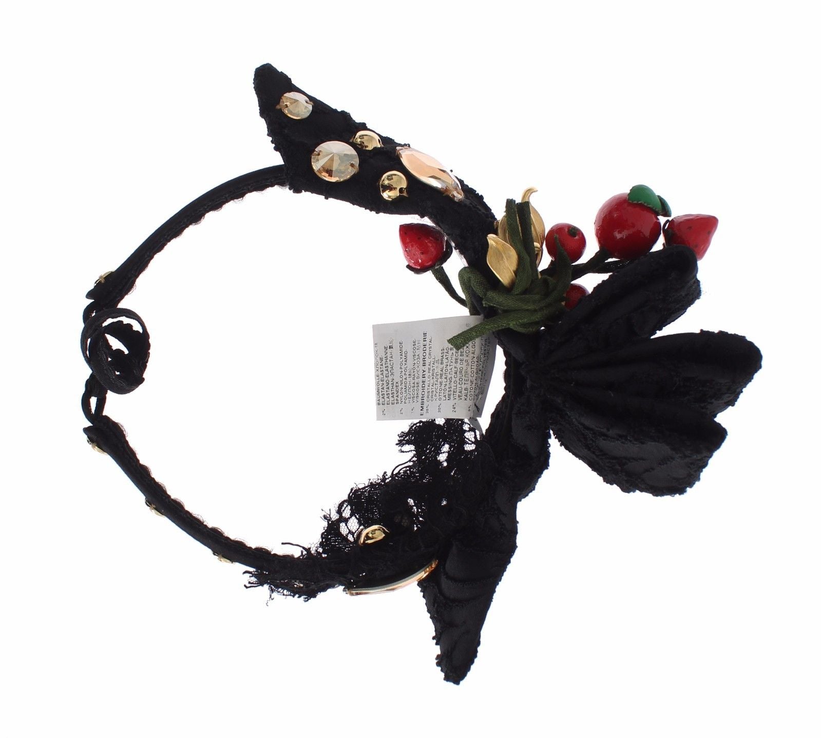 Dolce & Gabbana Diadem Headband Tiara Berry Fruit Crystal Bow Hair by Dolce & Gabbana
