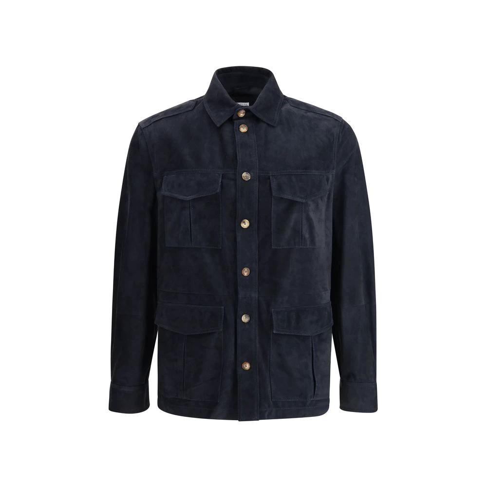 Brunello Cucinelli Suede leather shirt Jacket by Brunello Cucinelli