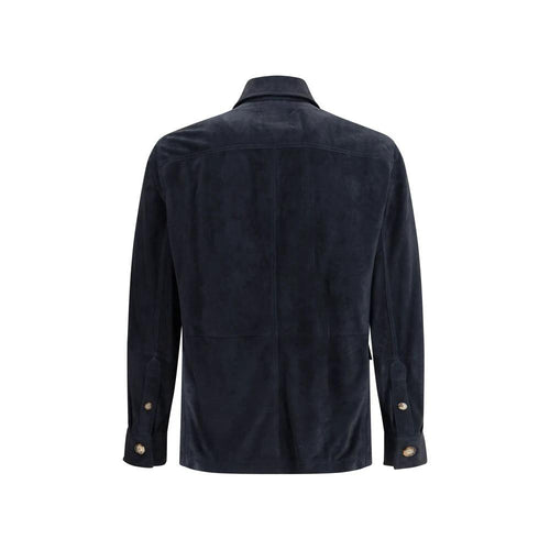 Brunello Cucinelli Suede leather shirt Jacket by Brunello Cucinelli