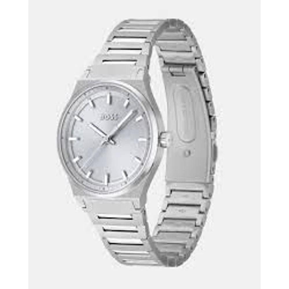 Hugo Boss Silver Stainless Steel Dress Watch by Hugo Boss