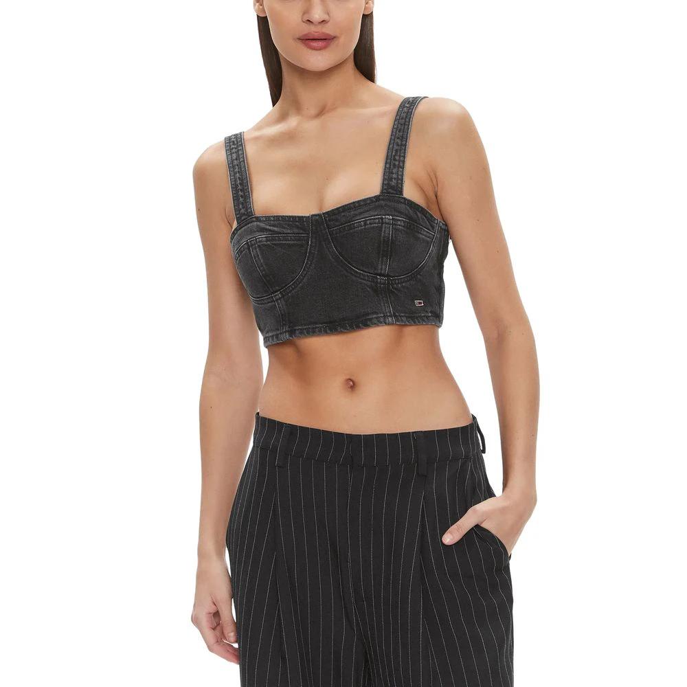 Haut en coton recyclé noir Tommy Hilfiger Jeans