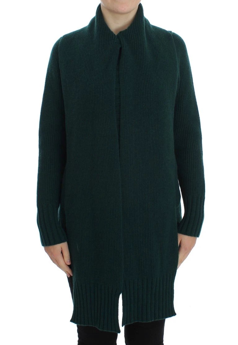 Dolce & Gabbana Green Knitted Cashmere Cardigan by Dolce & Gabbana
