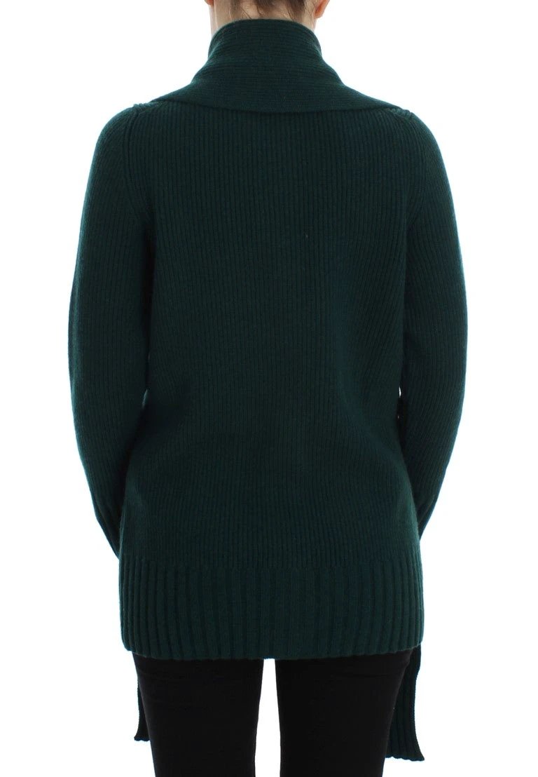 Dolce & Gabbana Green Knitted Cashmere Cardigan by Dolce & Gabbana