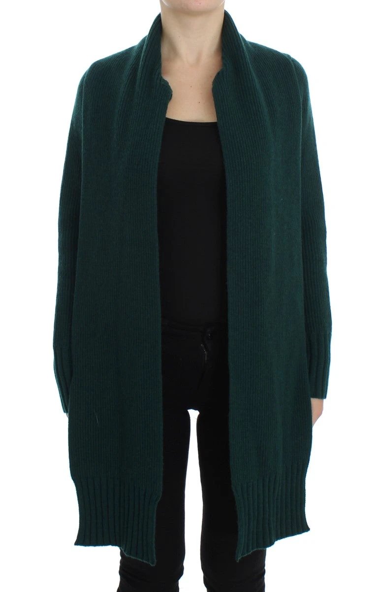 Dolce & Gabbana Green Knitted Cashmere Cardigan by Dolce & Gabbana