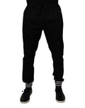 Dolce & Gabbana Black Cotton Stretch Jogger Sweatpants Pants by Dolce & Gabbana