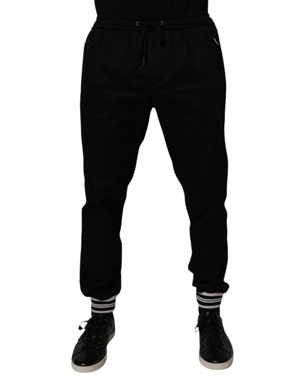 Dolce & Gabbana Black Cotton Stretch Jogger Sweatpants Pants by Dolce & Gabbana