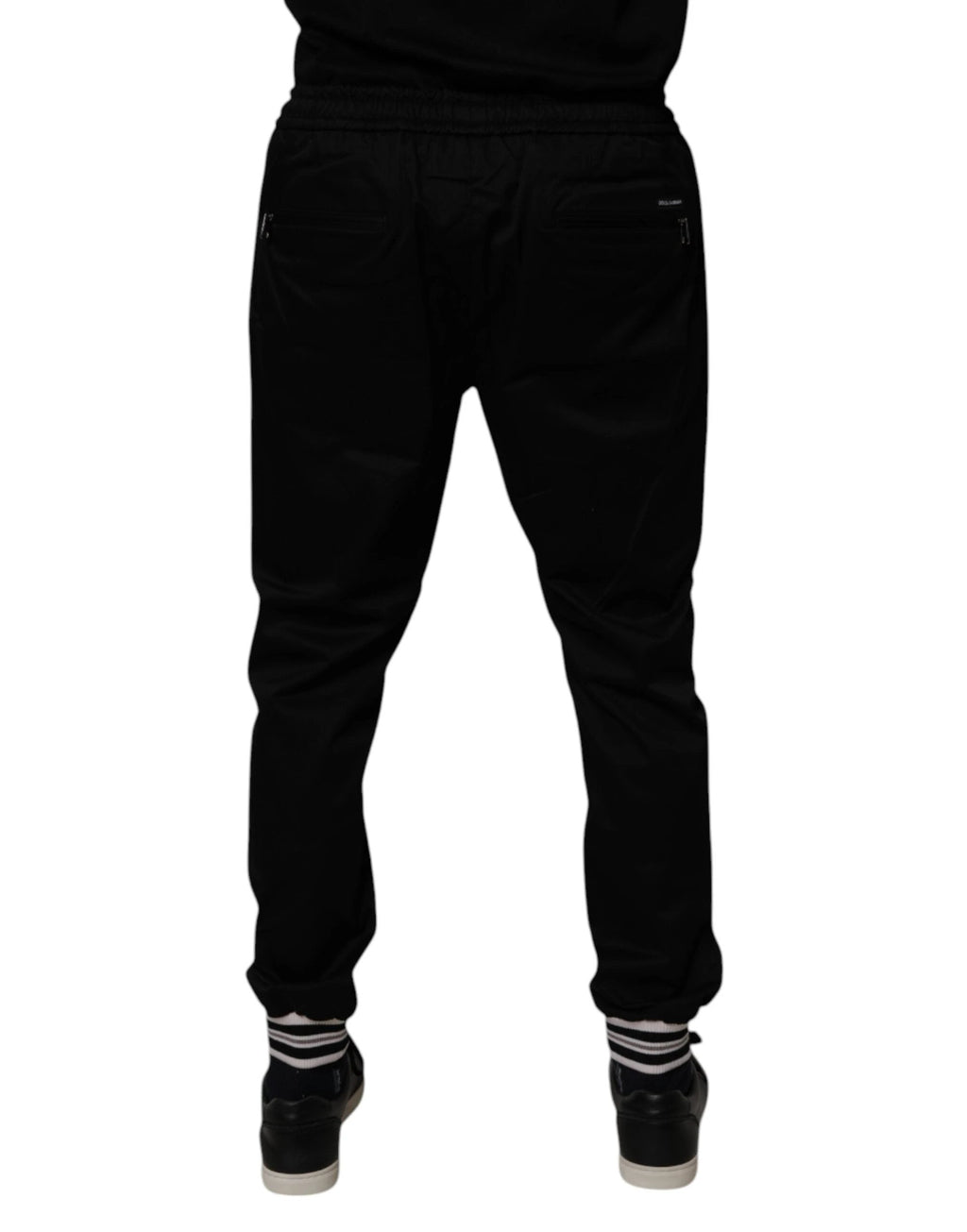 Dolce & Gabbana Black Cotton Stretch Jogger Sweatpants Pants by Dolce & Gabbana