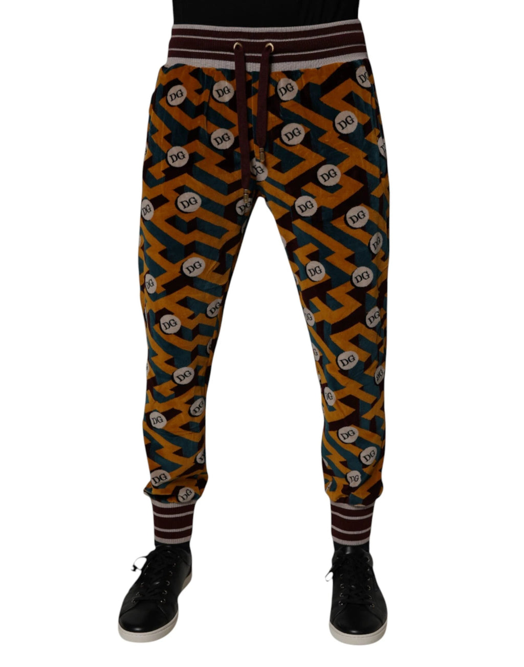 Dolce & Gabbana Multicolor Logo Monogram Jogger Sweatpants Pants by Dolce & Gabbana