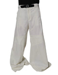 Dolce & Gabbana White Mid Waist Wide Leg Pants by Dolce & Gabbana