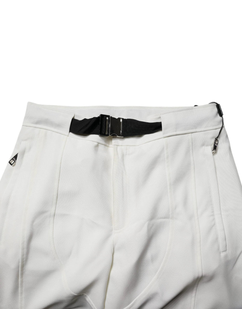 Dolce & Gabbana White Mid Waist Wide Leg Pants by Dolce & Gabbana