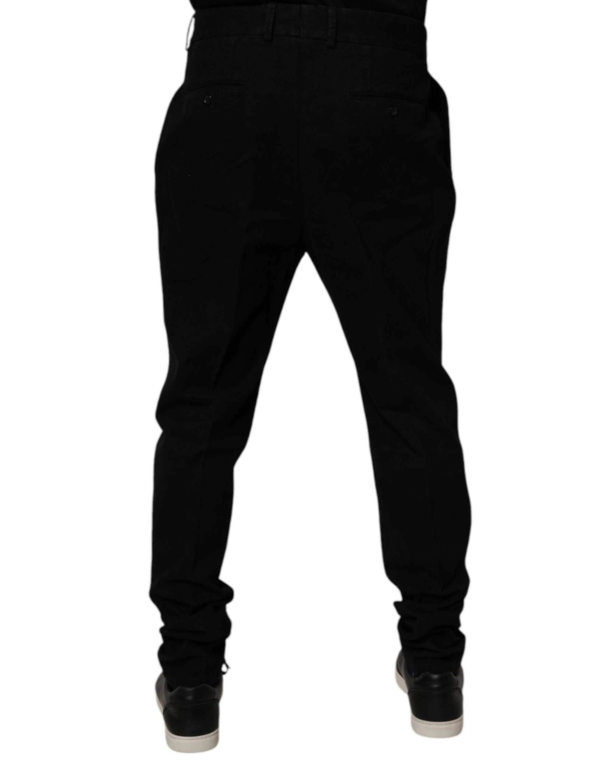 Dolce & Gabbana Black Cotton Stretch Skinny Pants by Dolce & Gabbana