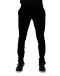 Dolce & Gabbana Violet Velvet Cotton Men Dress Formal Pants by Dolce & Gabbana