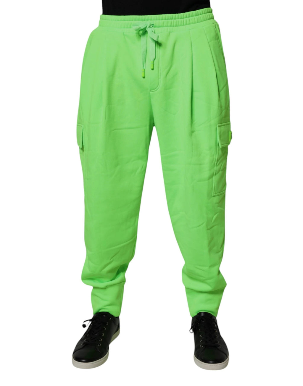 Dolce & Gabbana Neon Green Cargo Jogger Men Sweatpants Pants by Dolce & Gabbana