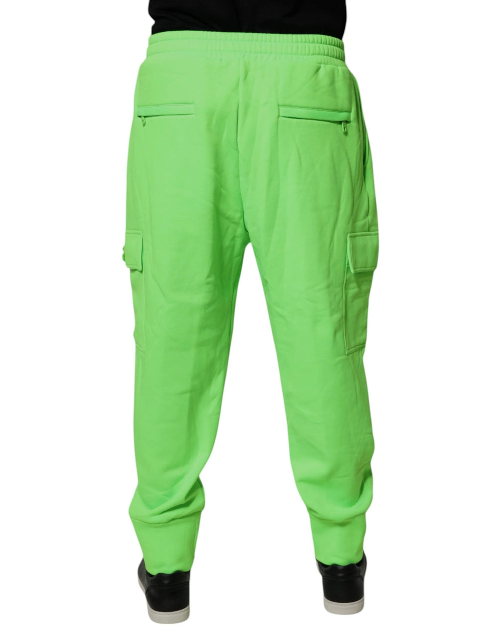Dolce & Gabbana Neon Green Cargo Jogger Men Sweatpants Pants by Dolce & Gabbana