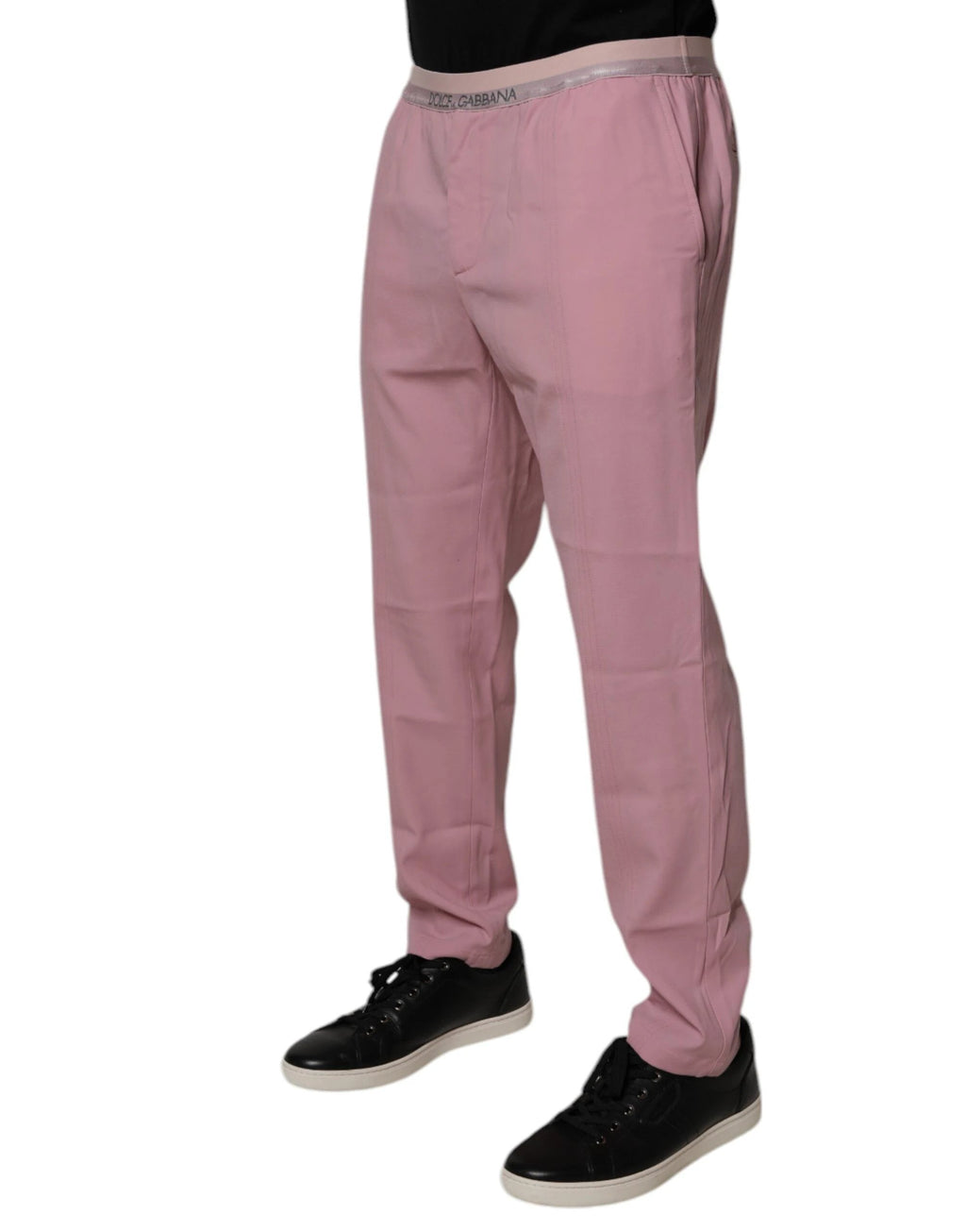 Dolce & Gabbana Pink Cotton Stretch Chino Pants Dolce & Gabbana