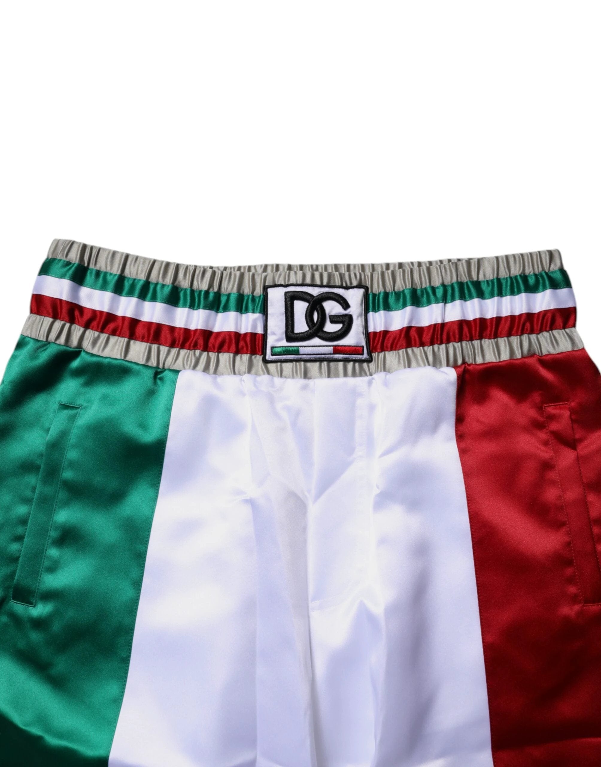 Dolce & Gabbana Multicolor Italia Polyester Bermuda Shorts by Dolce & Gabbana