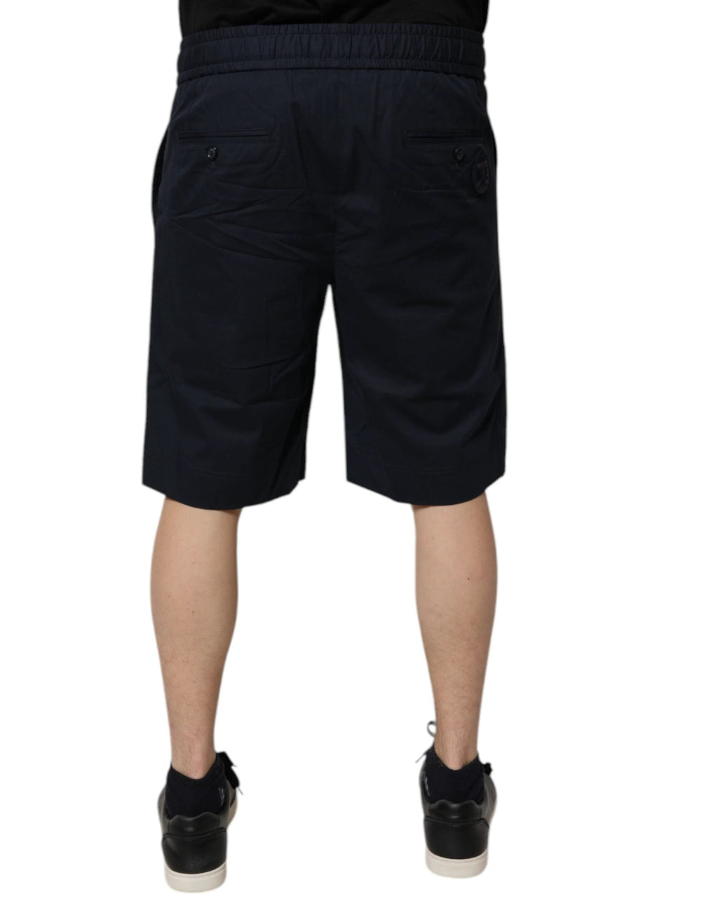 Dolce & Gabbana Dark Blue Cotton Bermuda Sweatshorts Shorts by Dolce & Gabbana
