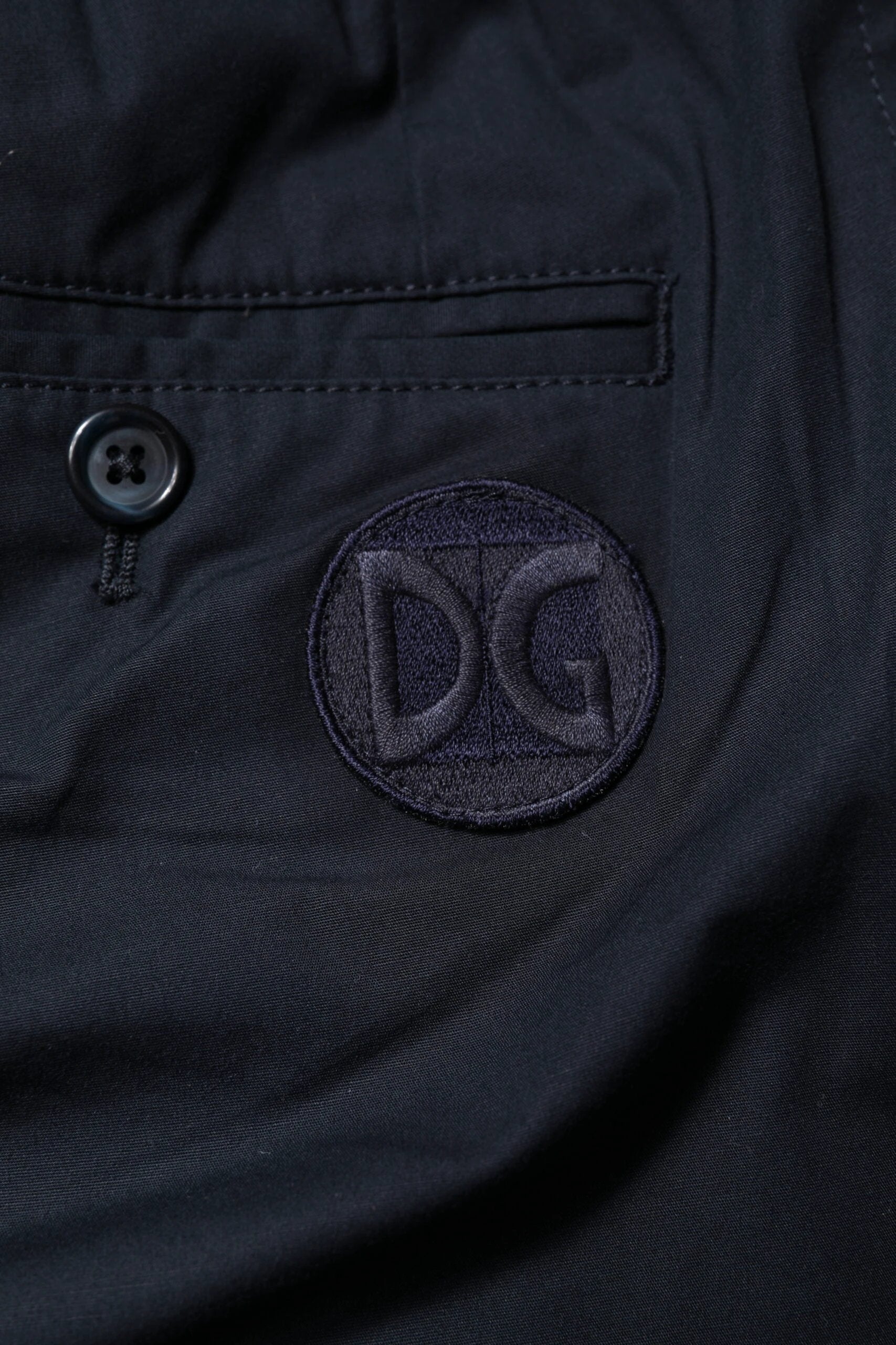 Dolce & Gabbana Dark Blue Cotton Bermuda Sweatshorts Shorts by Dolce & Gabbana