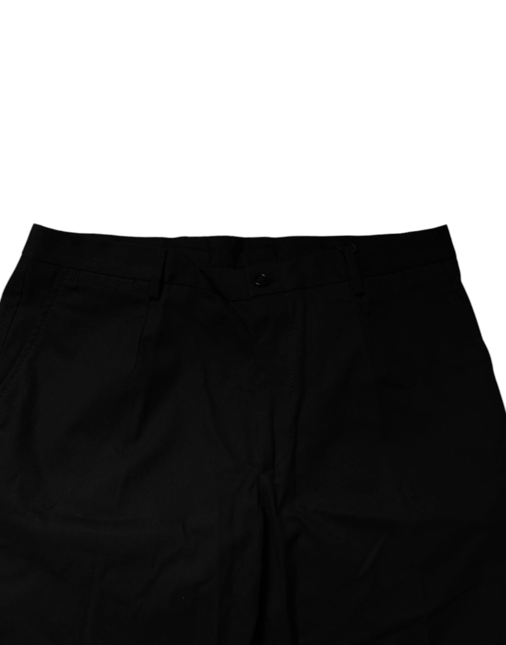 Dolce & Gabbana Black Cotton Stretch Mid Waist Bermuda Shorts by Dolce & Gabbana