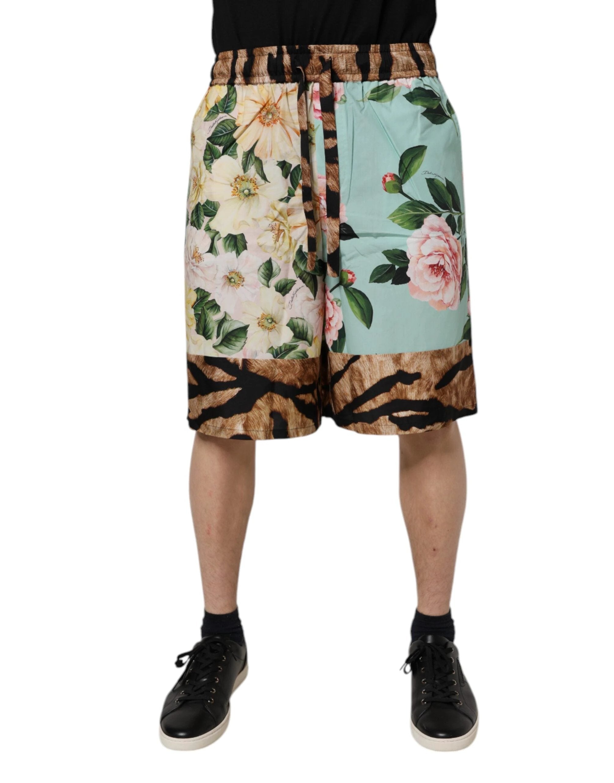 Dolce & Gabbana Multicolor Floral Print Men Bermuda Shorts by Dolce & Gabbana