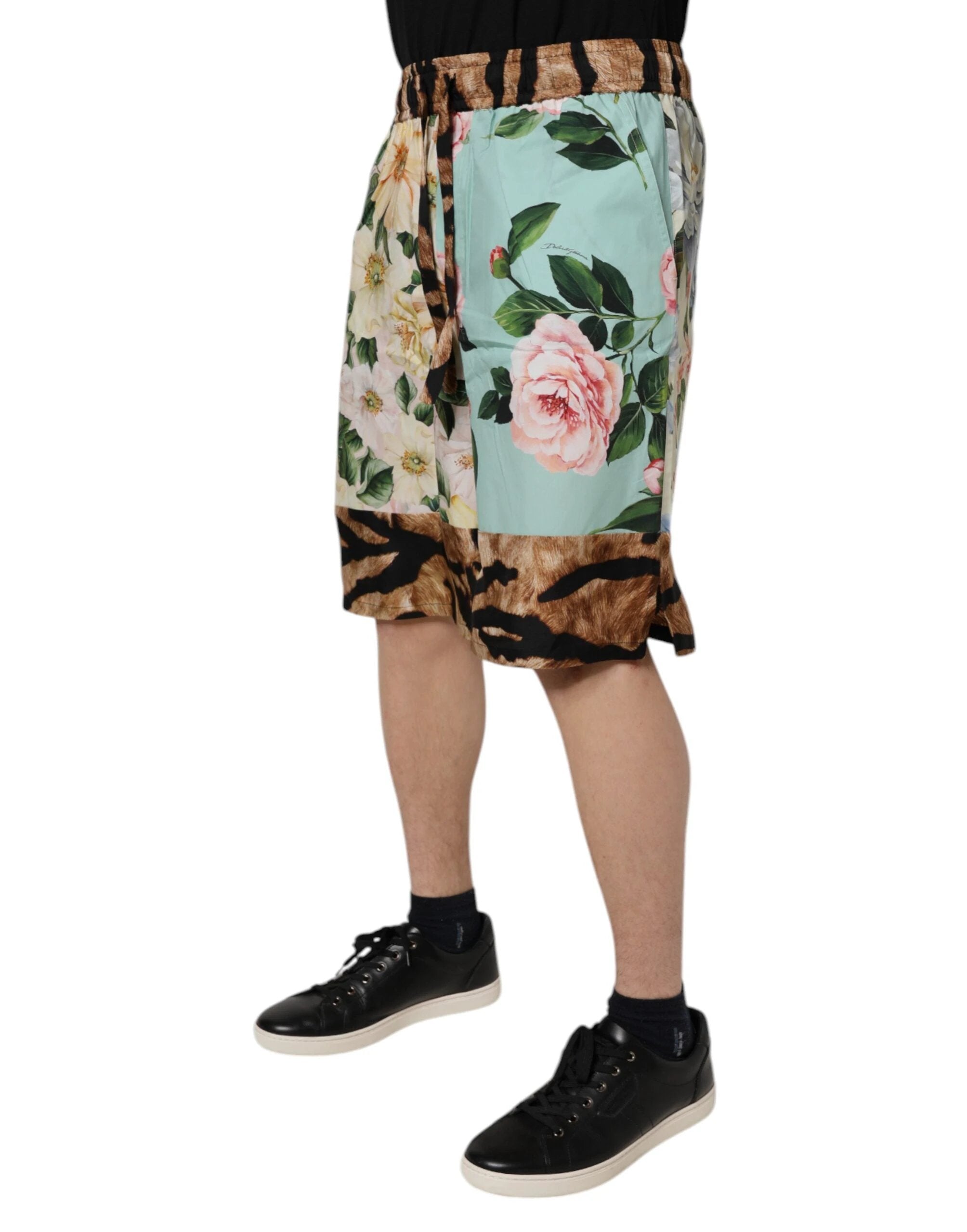 Dolce & Gabbana Multicolor Floral Print Men Bermuda Shorts by Dolce & Gabbana