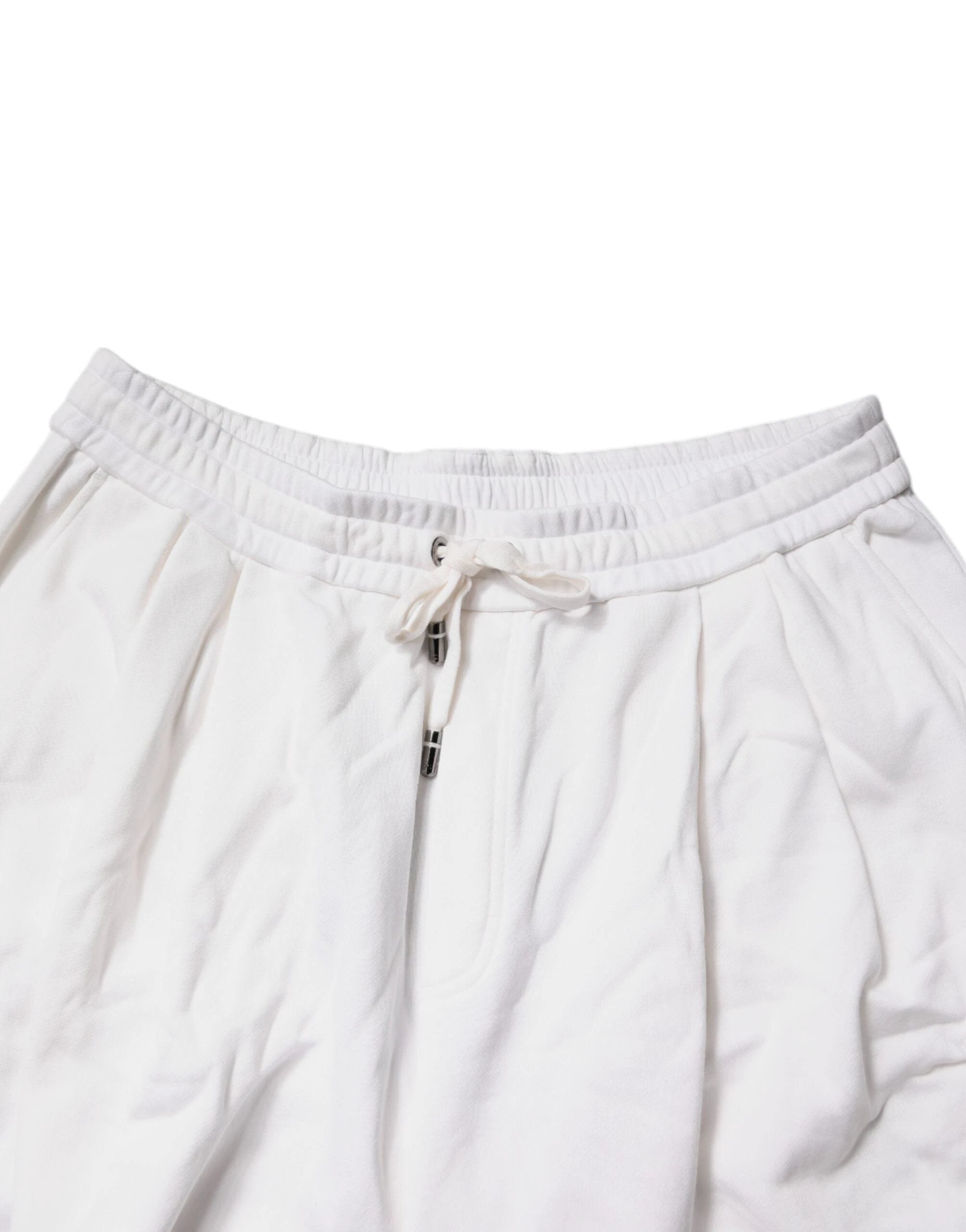 Dolce & Gabbana White Cotton Cargo Bermuda Sweatshorts Shorts by Dolce & Gabbana