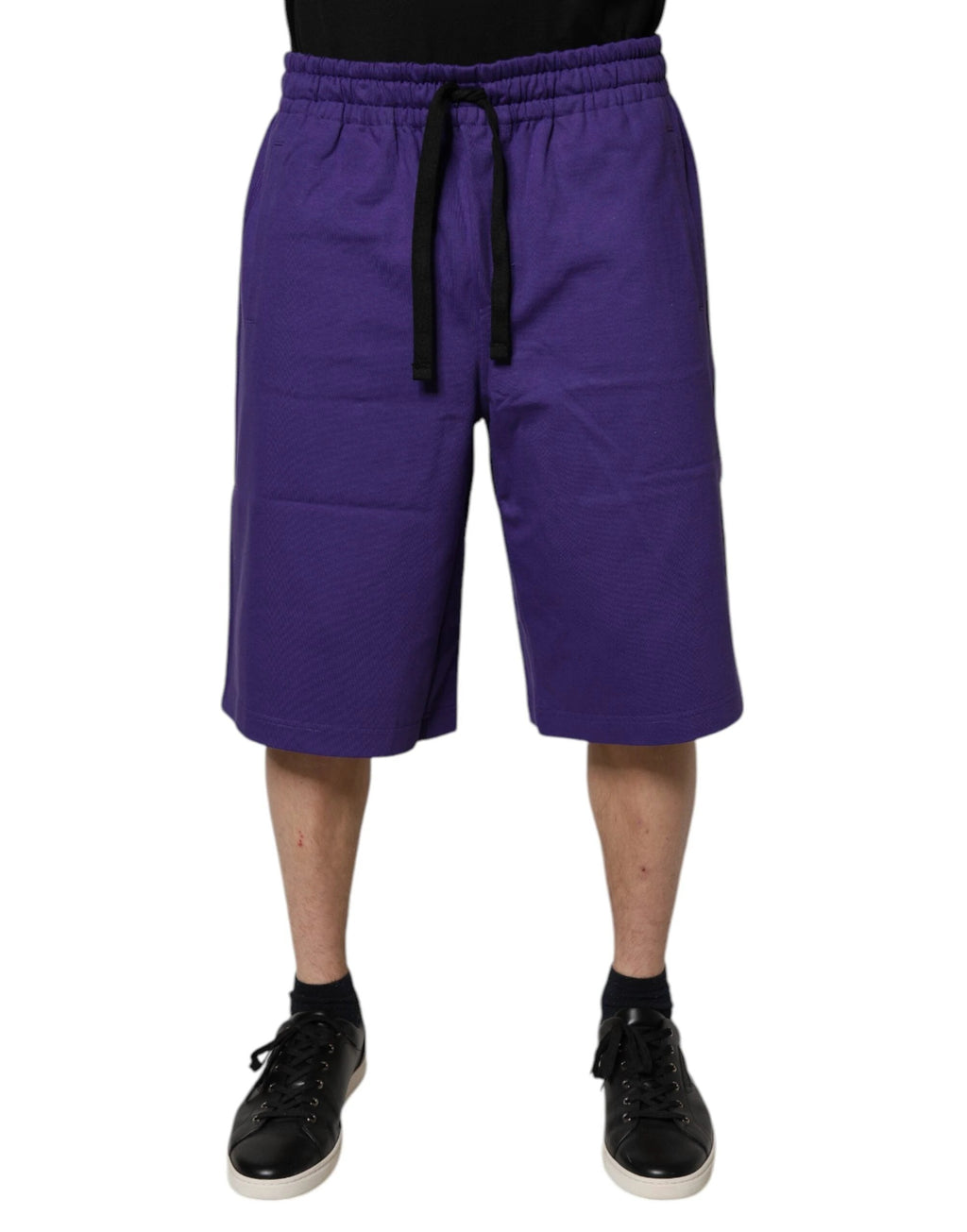 Dolce & Gabbana Purple Cotton Men Bermuda Sweatshorts Shorts by Dolce & Gabbana