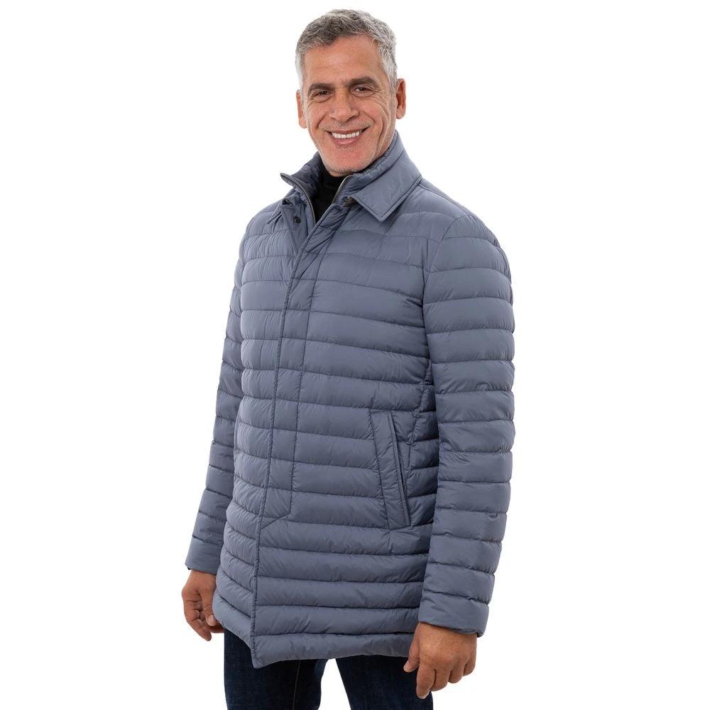 Herno Blue Polyester Coat by Herno