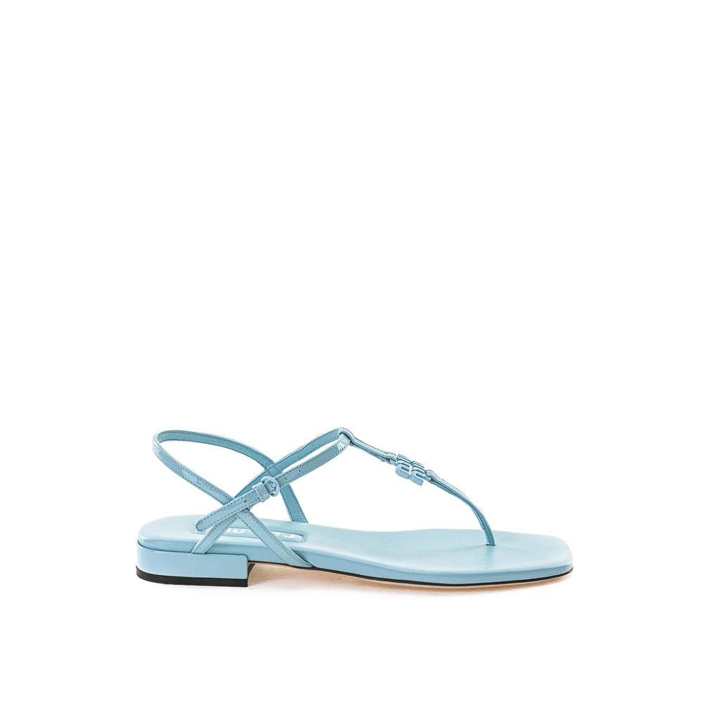 Miu Miu Blue Patent Leather Flip-Flop Sandals by Miu Miu