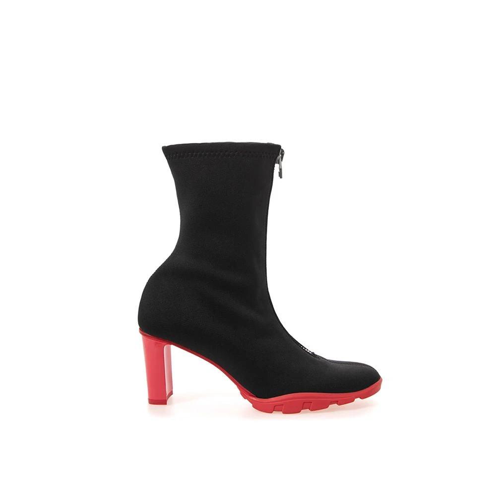Alexander McQueen Black Neoprene Ankle Boots by Alexander McQueen