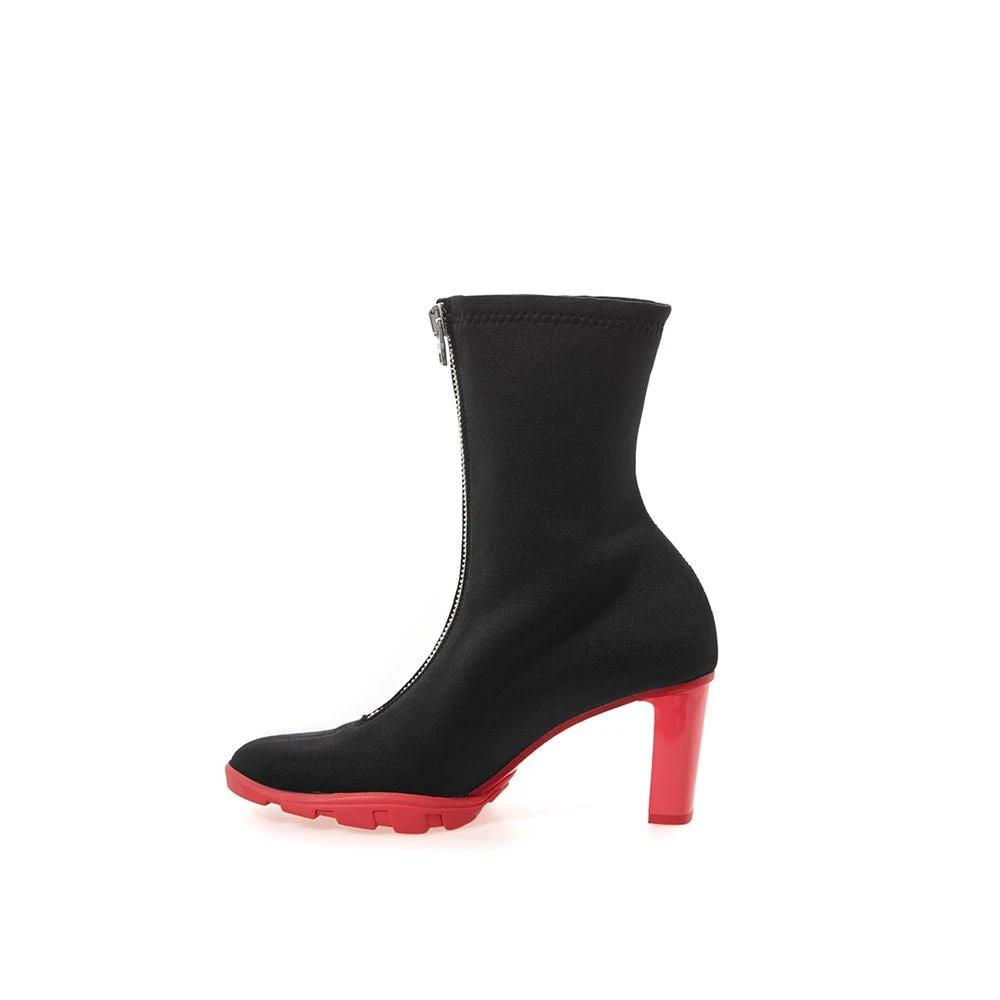 Alexander McQueen Black Neoprene Ankle Boots by Alexander McQueen