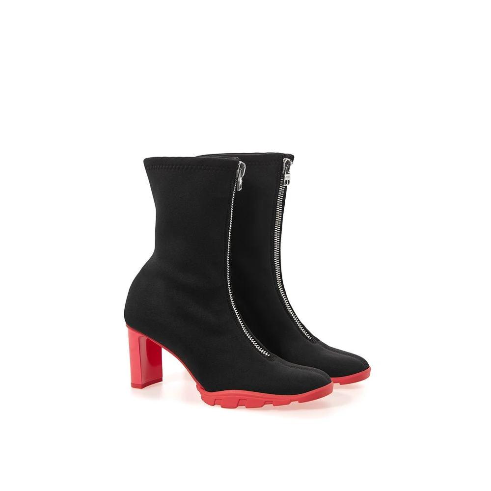 Alexander McQueen Black Neoprene Ankle Boots by Alexander McQueen