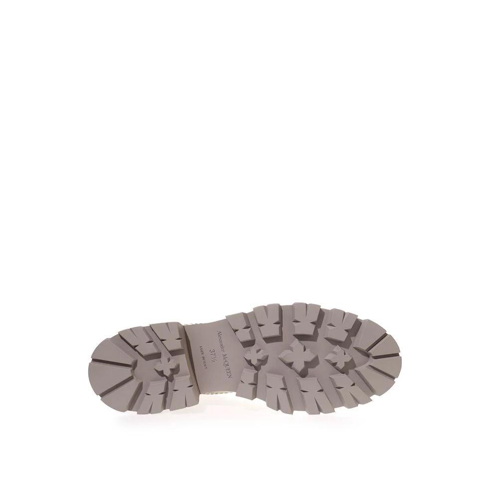 Alexander McQueen Beige Leather Chelsea Boots by Alexander McQueen