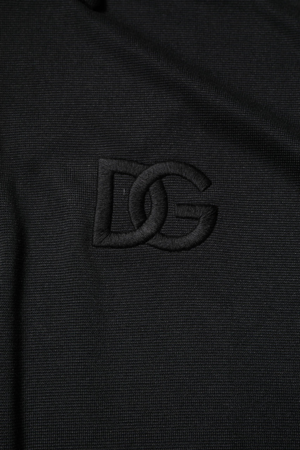 Dolce & Gabbana Black Polyester DG Logo Collared Polo T-shirt by Dolce & Gabbana