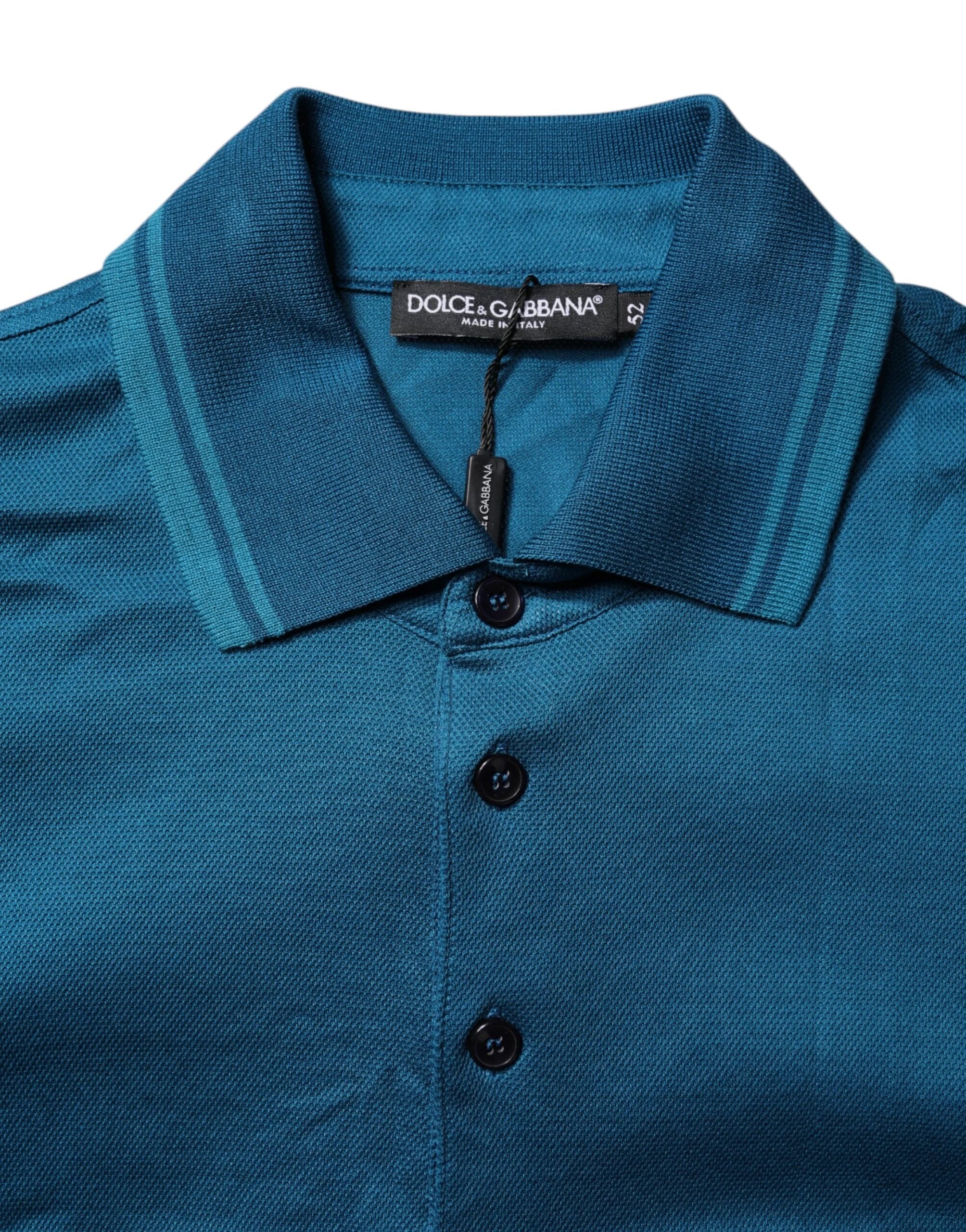 Dolce & Gabbana Blue Logo Cotton Men Polo Shirt T-shirt by Dolce & Gabbana