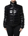 Dolce & Gabbana Black Logo Plaque Full Zip Puffer Jacket by Dolce & Gabbana